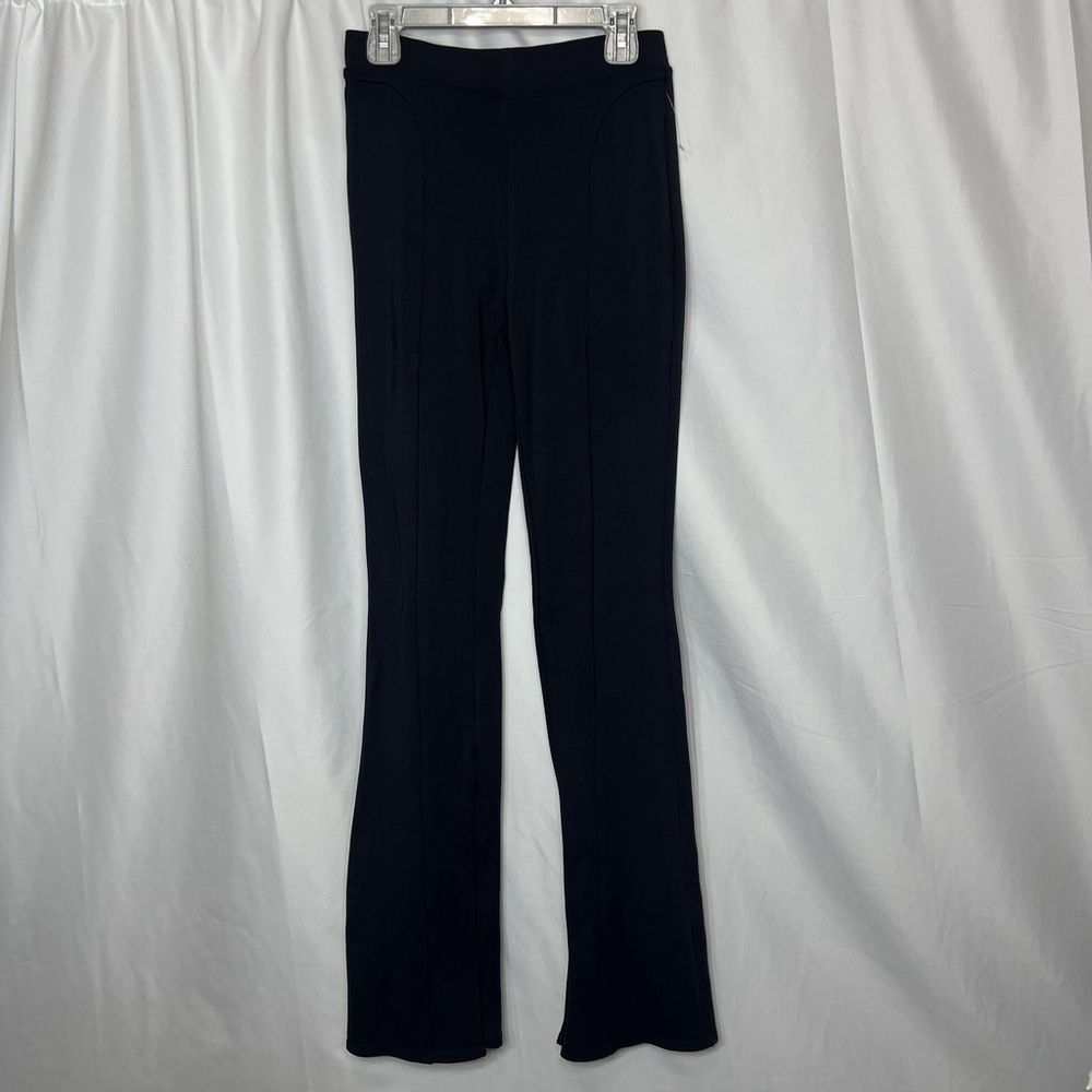 Alo Yoga Size XS High Waist 7/8 Zip It Flare Legging Pants Black Athletic Sport - Picture 1 of 13
